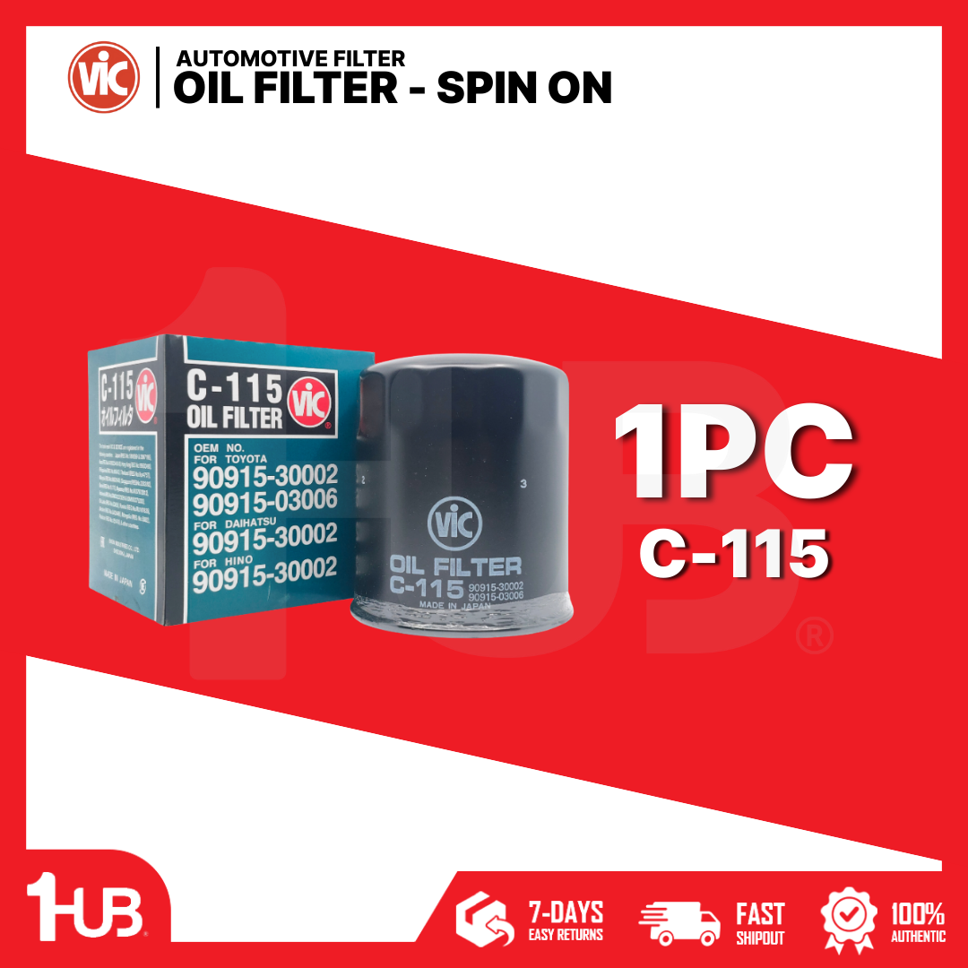 VIC OIL FILTER SPIN ON VIC C-115 TOYOTA LANDCRUISER / PRADO  C-115 6689273 ( 1 PC )