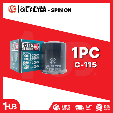 VIC OIL FILTER SPIN ON VIC C-115 TOYOTA LANDCRUISER / PRADO  C-115 6689273 ( 1 PC )