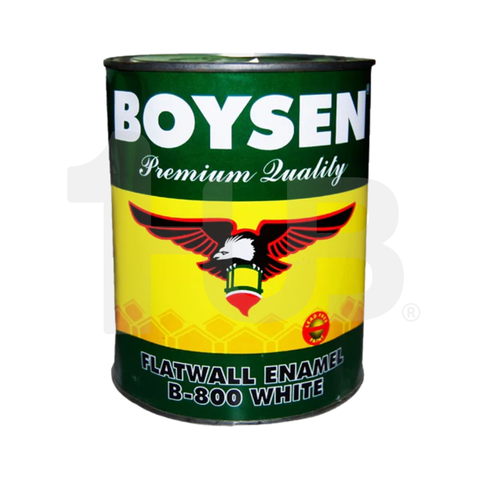 BOYSEN Flatwall Enamel Paint White B-800 4L | Flat Alkyd Finish | Interior Wall Paint | Smooth Matte Look