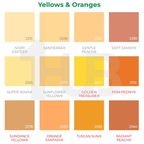 A-Plus All Weather® Premium Acrylic Waterproof Elastomeric (4L) Paint Yellow & Orange Paint Shades Collection | Warm, Bright & Vibrant Wall Colors