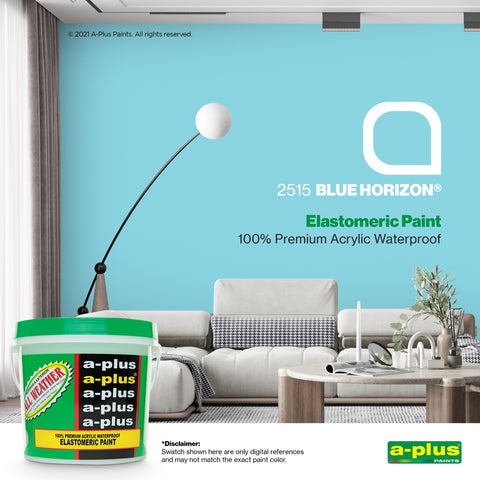 A-Plus All Weather Paint 4L- Medium Gloss | FAMILY COLOR BLUE & PURPLE for Interior & Exterior Concrete and Wood Water Based Paint