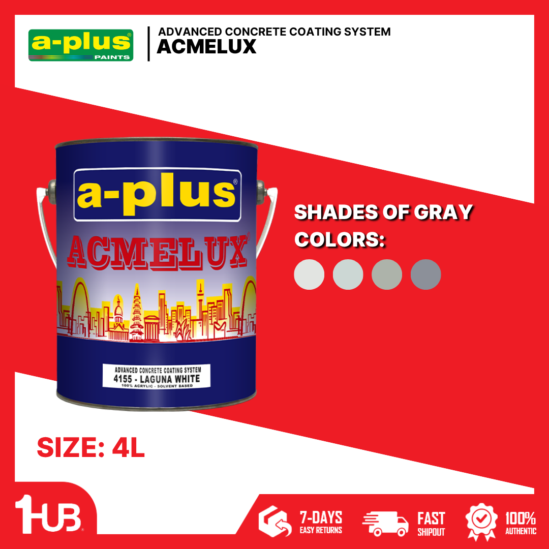 A-Plus Acmelux® Gray Paint Shades (4L) | Premium Acrylic Solvent-Based Colors
