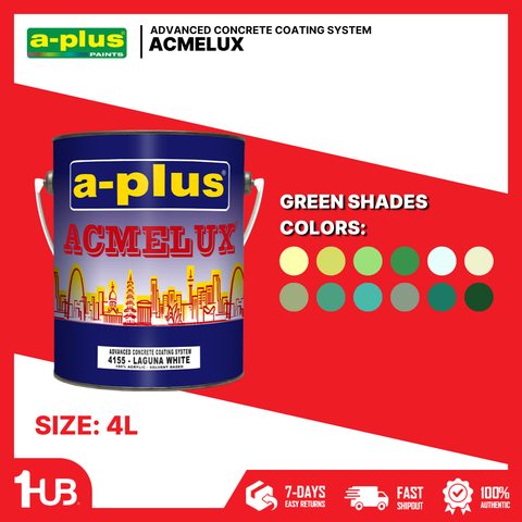 A-Plus Acmelux® Green Paint Shades (4L) | Premium Acrylic Solvent-Based Colors