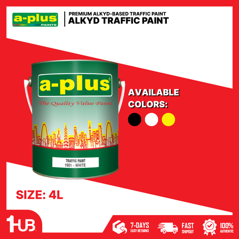A-Plus® Alkyd & Reflectorized Traffic Paint (4L) | High-Visibility Road Marking Coating