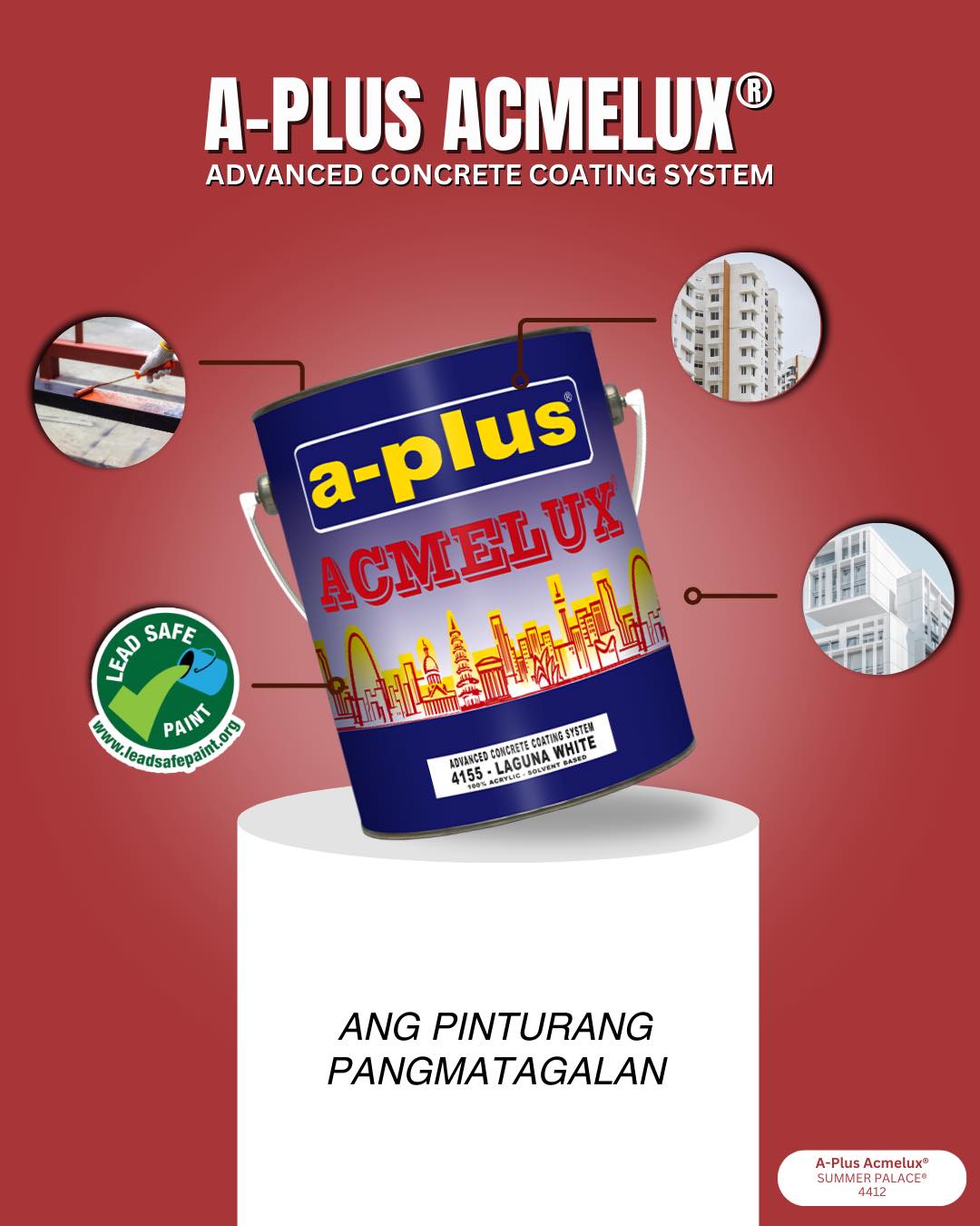 A-Plus Acmelux Premium Acrylic Solvent-Based Paint 4L