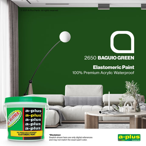 A-Plus All Weather 4L- Medium Gloss | FAMILY COLOR GREEN for Interior & Exterior Concrete and Wood Water Based Paint
