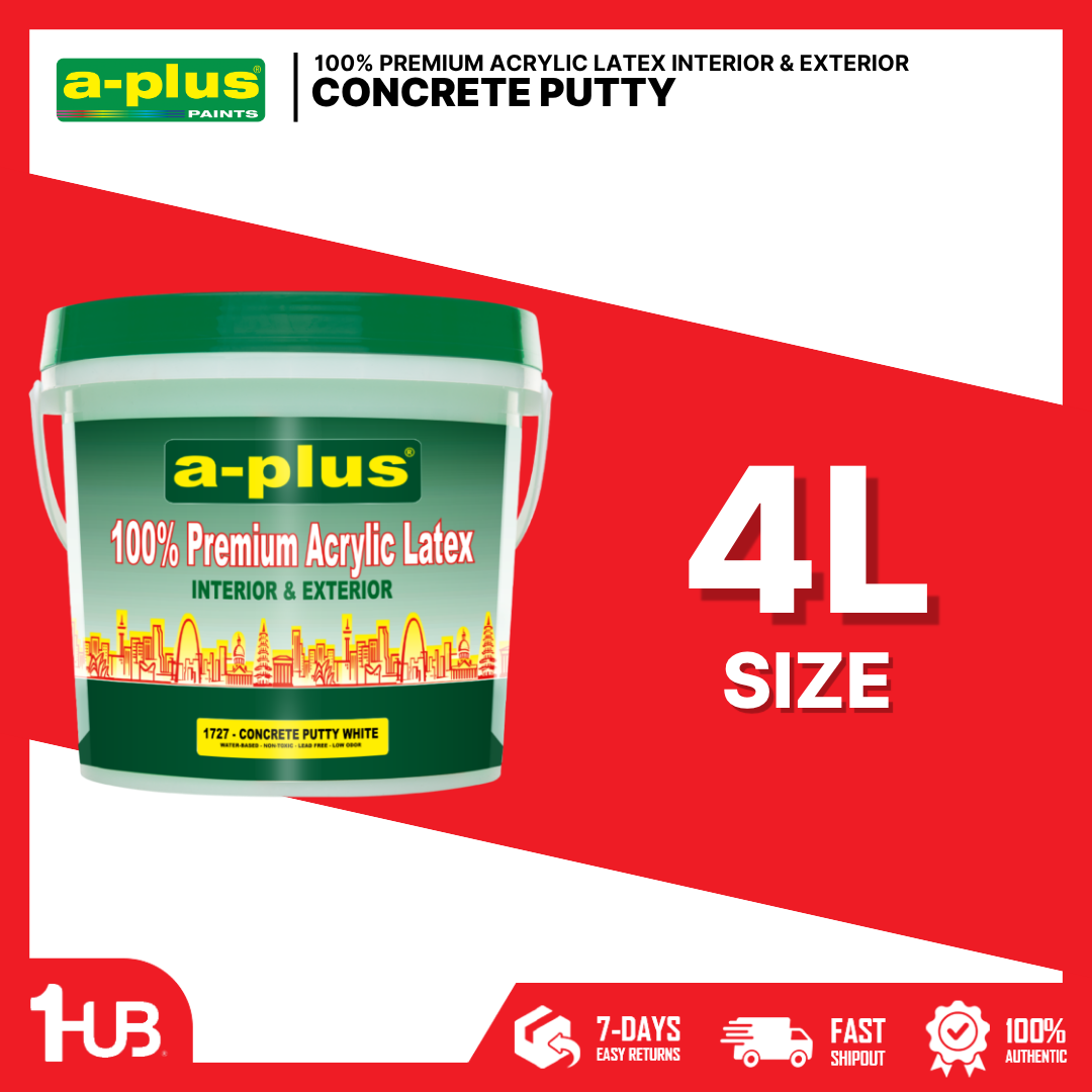 A-Plus® Concrete Putty (4L)| 1727 | Smooth Surface Repair & Finishing Compound