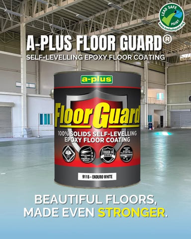 A-PLUS FLOORGUARD® 100% SOLIDS & SELF-LEVELLING EPOXY HEAVY DUTY FLOOR COATING (with CATALYST)