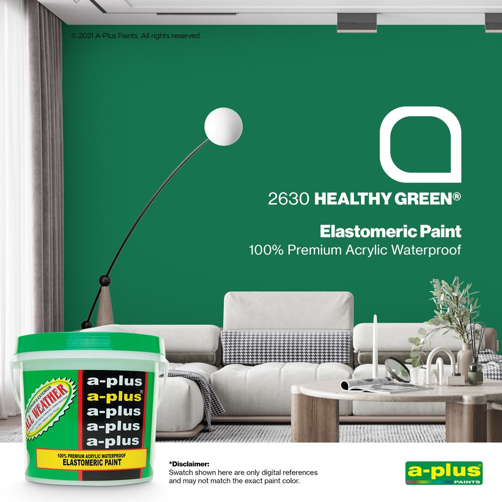A-Plus All Weather 4L- Medium Gloss | FAMILY COLOR GREEN for Interior & Exterior Concrete and Wood Water Based Paint