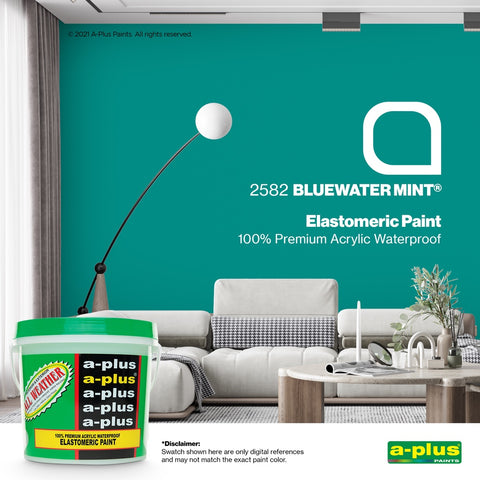 A-Plus All Weather Paint 4L- Medium Gloss | FAMILY COLOR BLUE & PURPLE for Interior & Exterior Concrete and Wood Water Based Paint