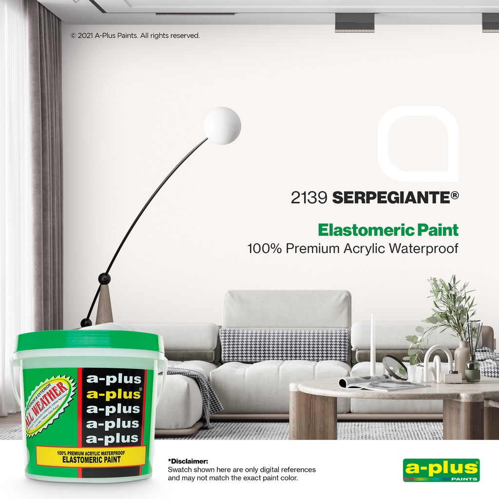 A-Plus All Weather Paint 4L- Medium Gloss | FAMILY COLOR GREEN, CREAM & YELLOW for Interior & Exterior Concrete and Wood Water Based Paint