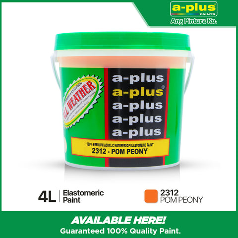A-Plus All Weather - 2312 Pom Peony for Interior & Exterior Concrete, Wood water-based paint (4L)
