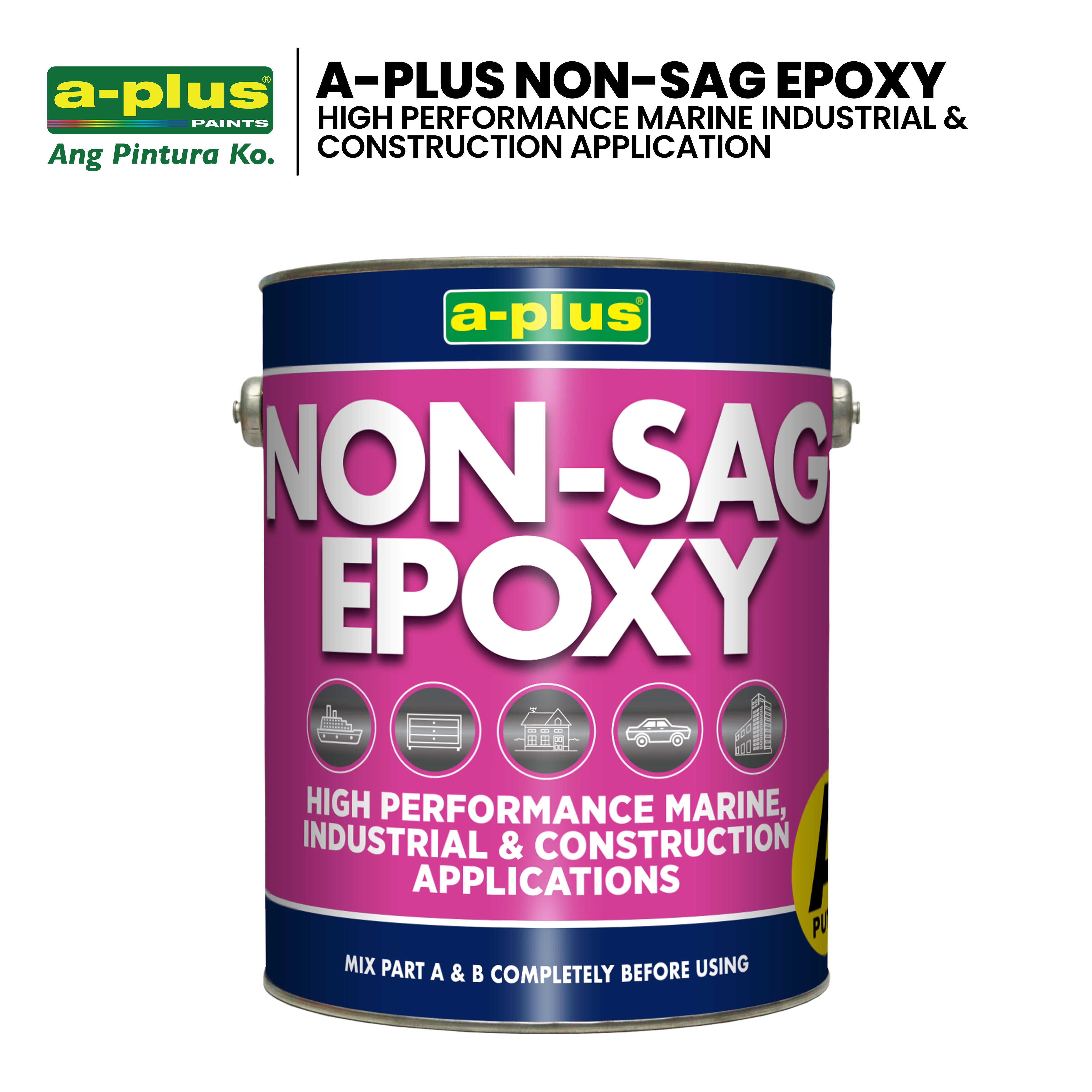 A-PLUS A&B MARINE EPOXY ADHESIVE AND PUTTY / A-PLUS A&B SPECIALTY EPOXY 4L w/ Catalyst