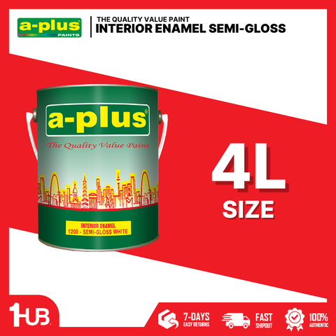 A-Plus® Interior Enamel Semi-Gloss White (4L) | 1200