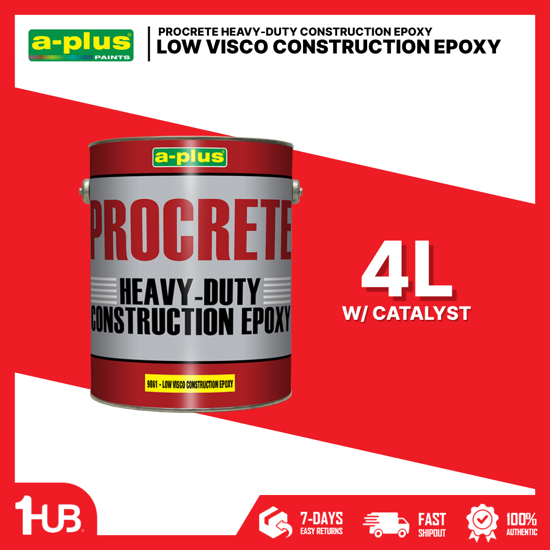 A-Plus Procrete® Low Viscosity Construction Epoxy (4L)| 9861 | Structural Bonding & Repair Resin
