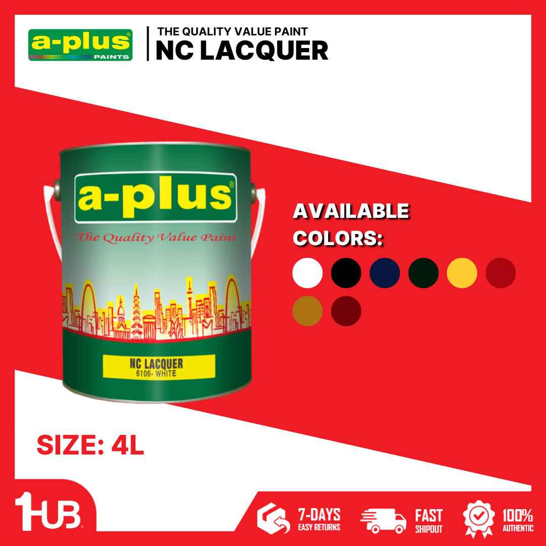 A-Plus® NC Lacquer Paint Colors (4L) | High-Gloss Fast-Dry Automotive & Industrial Finish