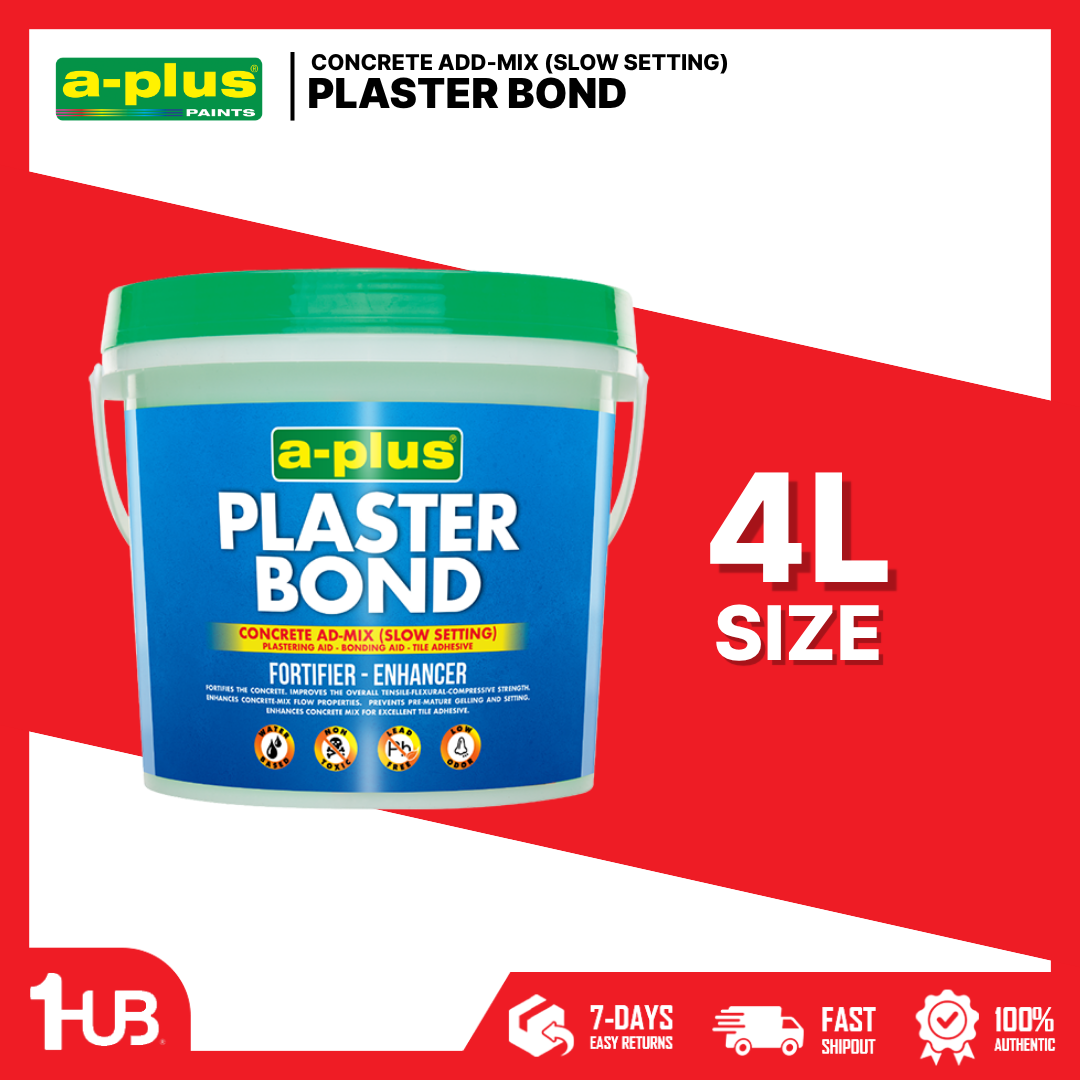A-Plus® Plasterbond Cement Admixture (4L)| 1082 | Bonding Agent for Cement & Plaster