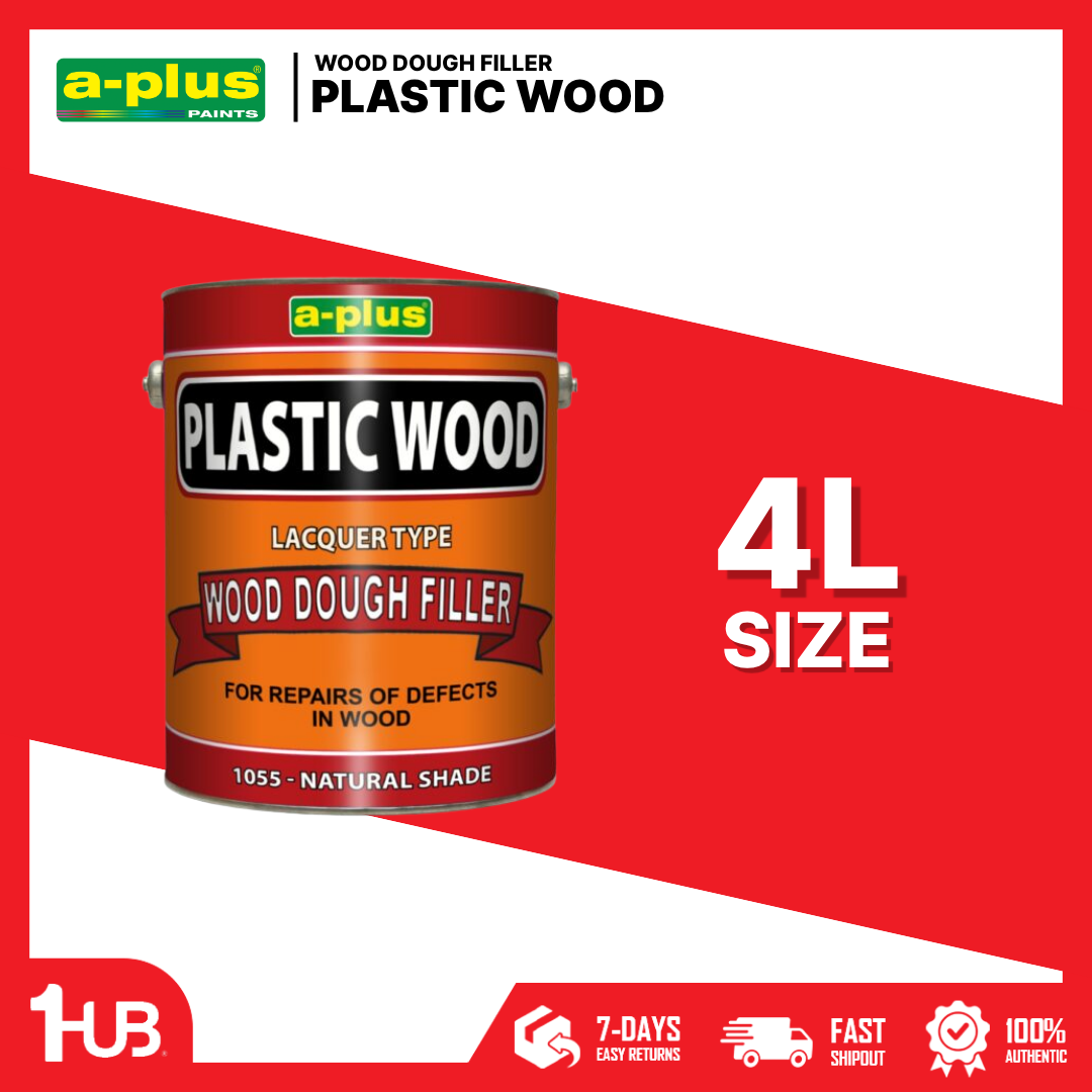 A-Plus® Fast-Drying Plastic Wood Filler | 4L | Quick Repair for Wood Surfaces