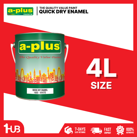 A-Plus® Quick Drying Enamel Paint Colors (4L) | High-Gloss Fast-Dry Finish