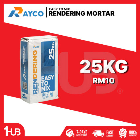 RAYCO RM10 Rendering Mortar 25kg | Ready-Mix Cement Render for Wall Plastering & Surface Repair