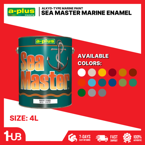 A-Plus Sea Master® Marine Enamel Paint (4L) | Durable Gloss Finish for Marine & Coastal Use