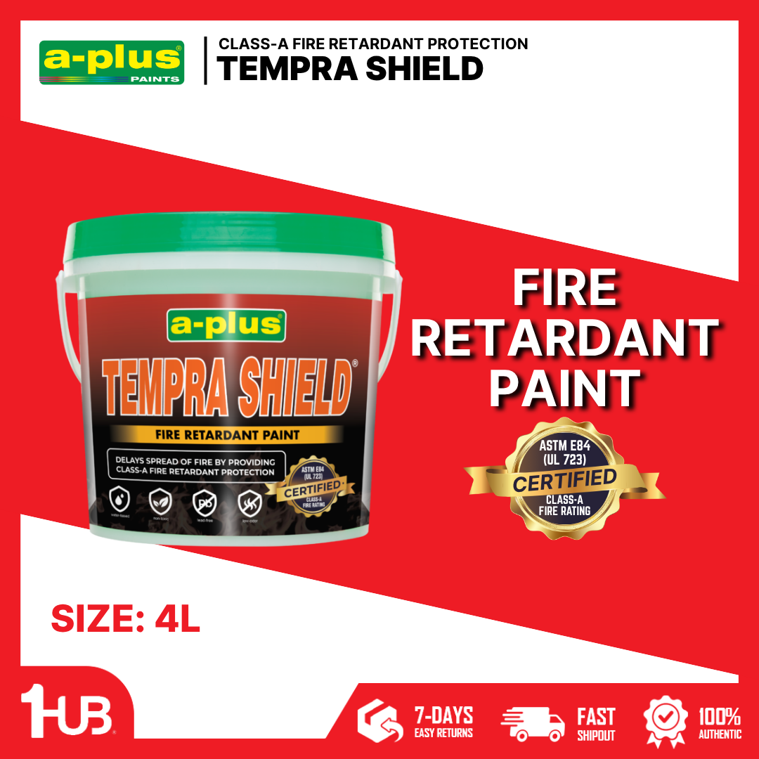 A-Plus Tempra Shield® Fire Retardant Paint Colors (4L) | Fire-Resistant Protective Coating