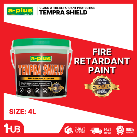 A-Plus Tempra Shield® Fire Retardant Paint Colors (4L) | Fire-Resistant Protective Coating
