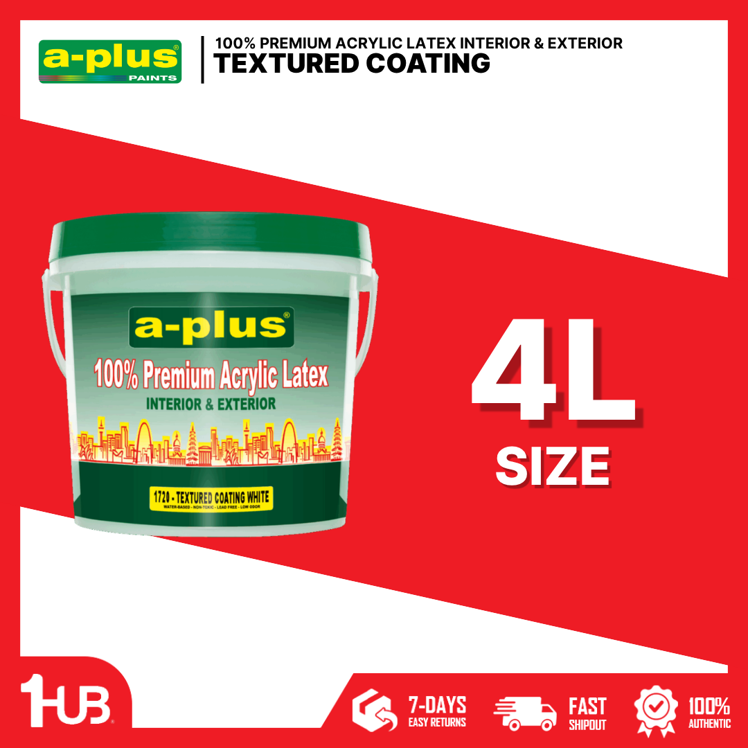 A-Plus® Premium Acrylic Textured Coating (4L) | Decorative & Protective Wall Finish