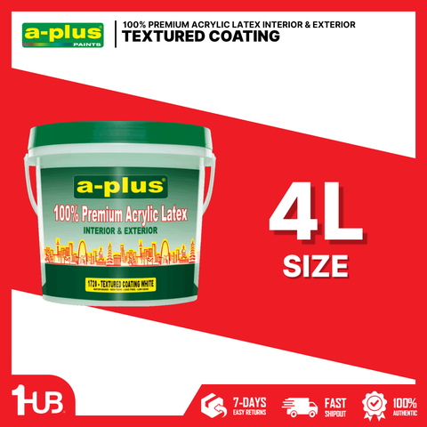 A-Plus® Premium Acrylic Textured Coating (4L) | Decorative & Protective Wall Finish